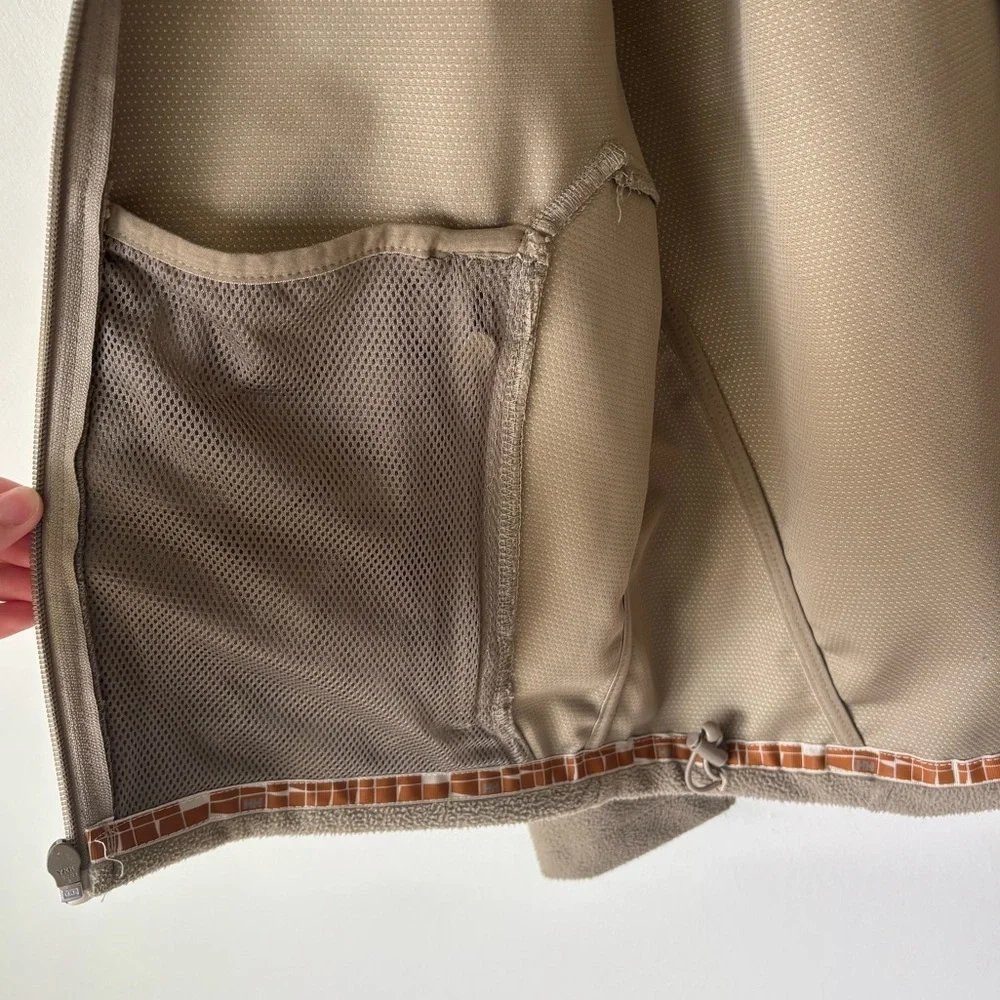 Helly Hansen Tan Brown Full Zip Fleece Jacket Outdoor Activewear